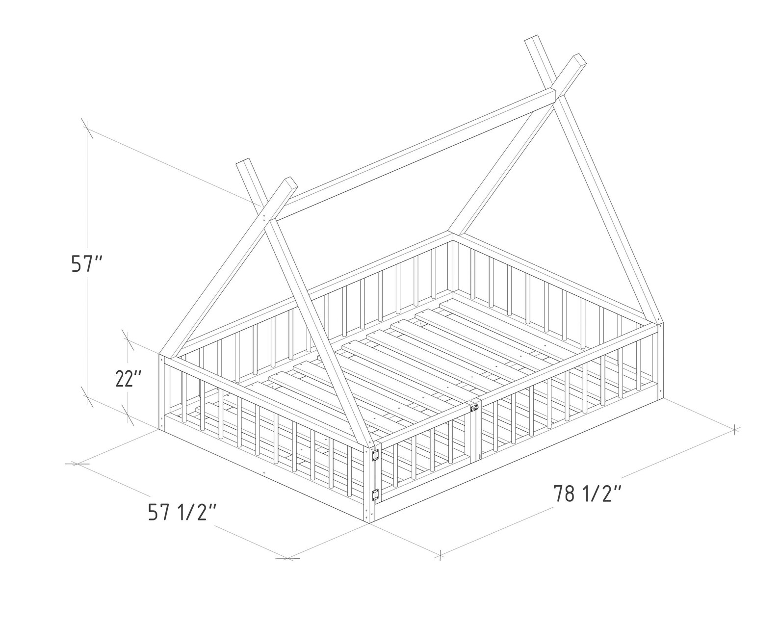 Montessori Floor Bed Plan Full Size PDF DIY Etsy