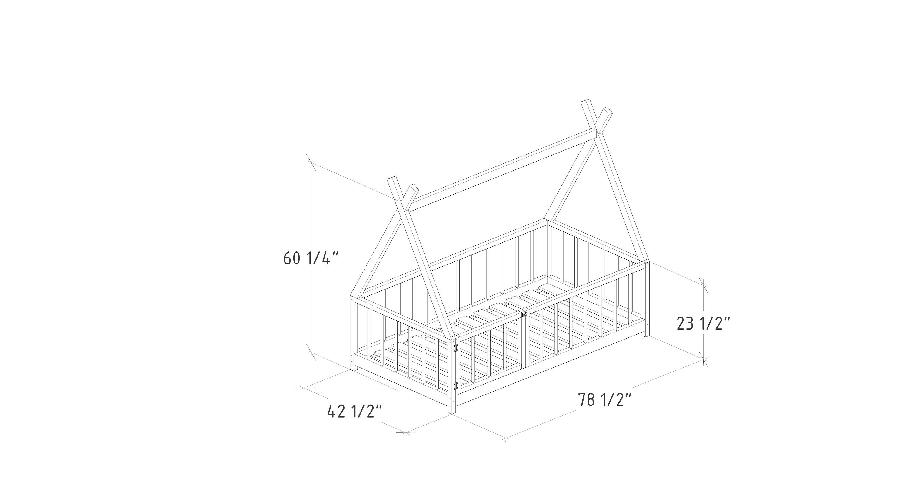 Montessori Floor Bed Plan Twin Size PDF DIY Etsy