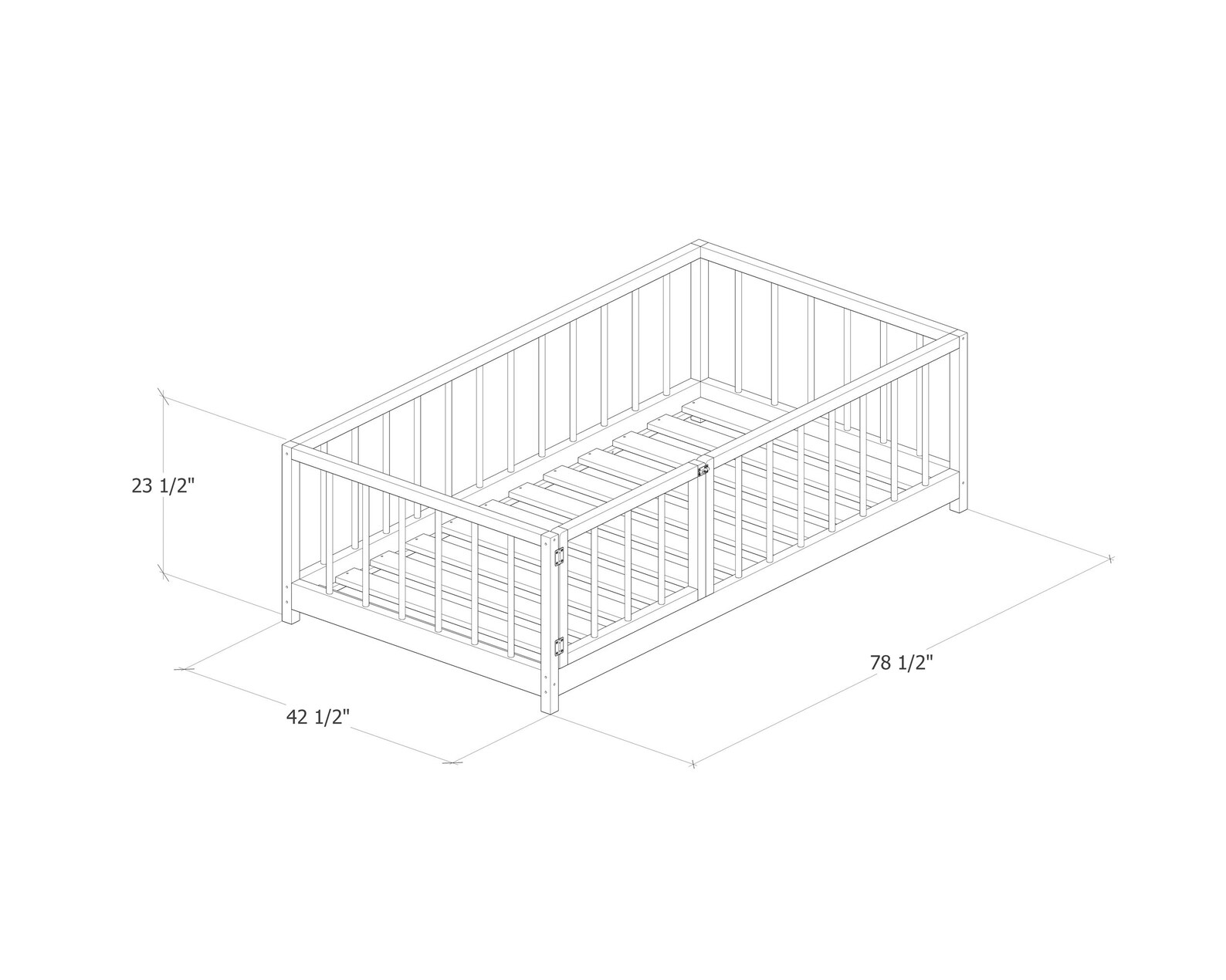Montessori Floor Bed Plan Twin Size PDF DIY Etsy