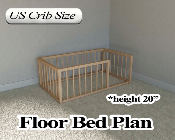 Montessori Floor Bed Plan PDF DIY Etsy