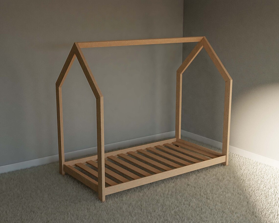 House Bed Frame Plan Twin Size DIY PDF Etsy