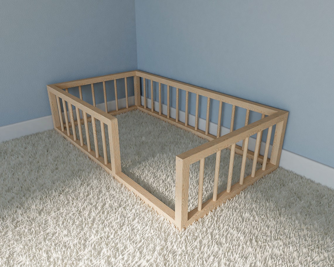 Montessori Floor Bed Plan Crib Size PDF DIY Etsy