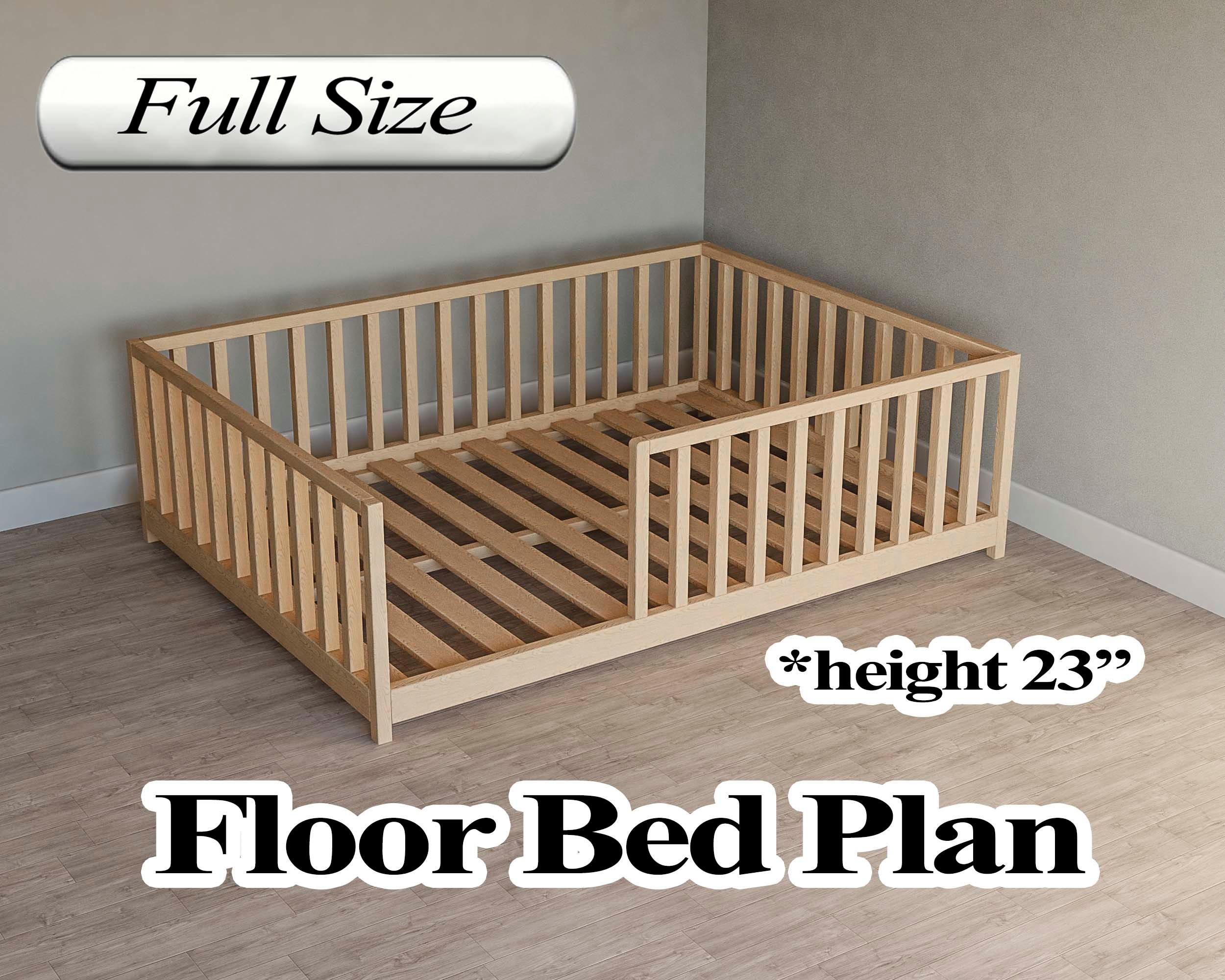 Montessori Floor Bed Plan Full Size PDF DIY Etsy