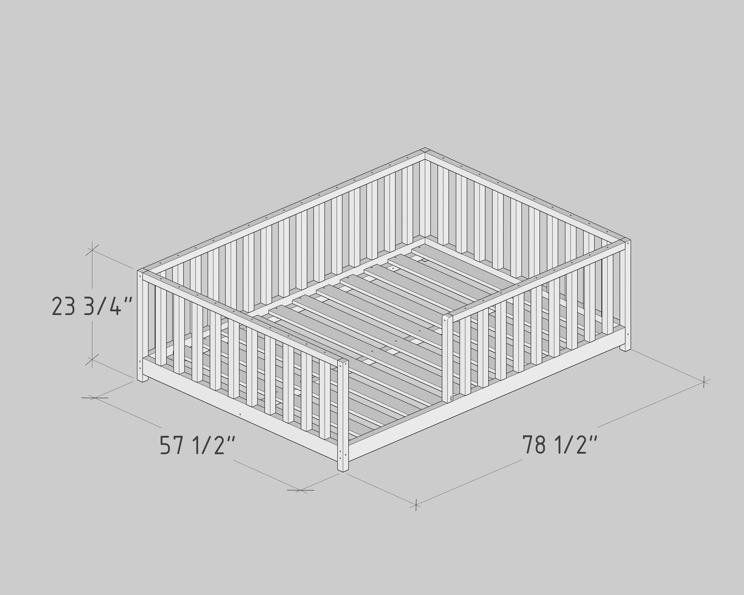 Montessori Floor Bed Plan Full Size PDF DIY Etsy