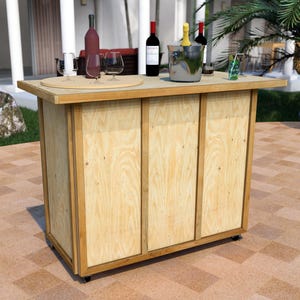 Barra plegable (PDF, bricolaje), barra plegable, barra portátil, plano de barra plegable, barra de café, barra de cumpleaños, barra para eventos, plano de barra de comida