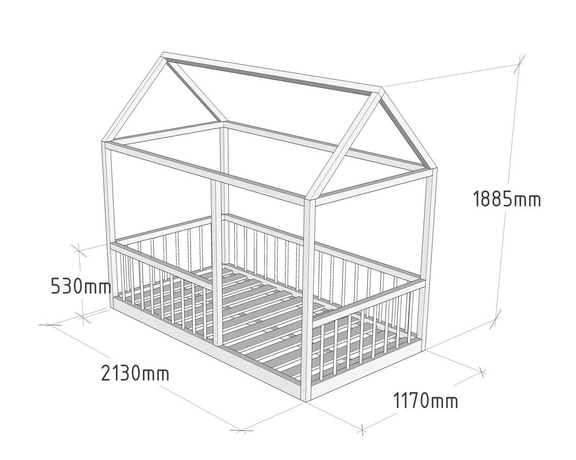 Montessori Floor Bed Plan Australian King Single Size PDF | Etsy