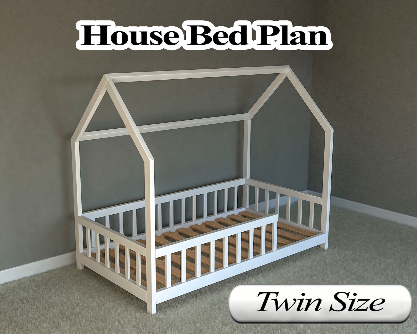 Montessori Bed Plan Twin Size DIY PDF Etsy