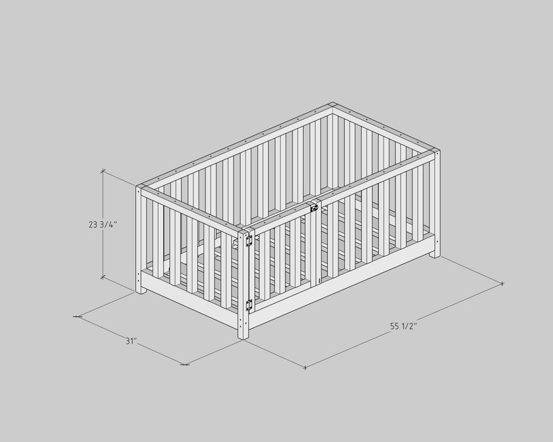 Montessori Floor Bed Plan Crib Size PDF DIY Etsy