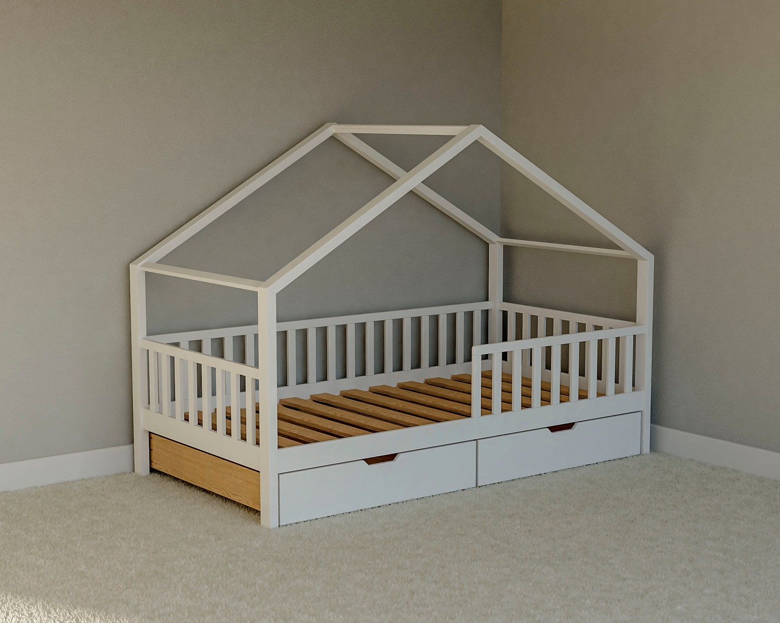 Twin Bed Plan With Storage PDF DIY Etsy