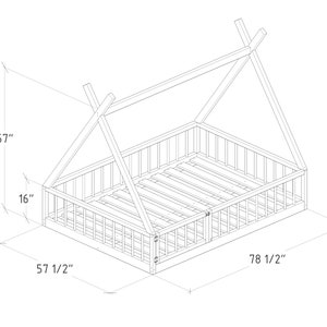 Montessori Floor Bed Plan, Full Size, PDF, DIY image 5