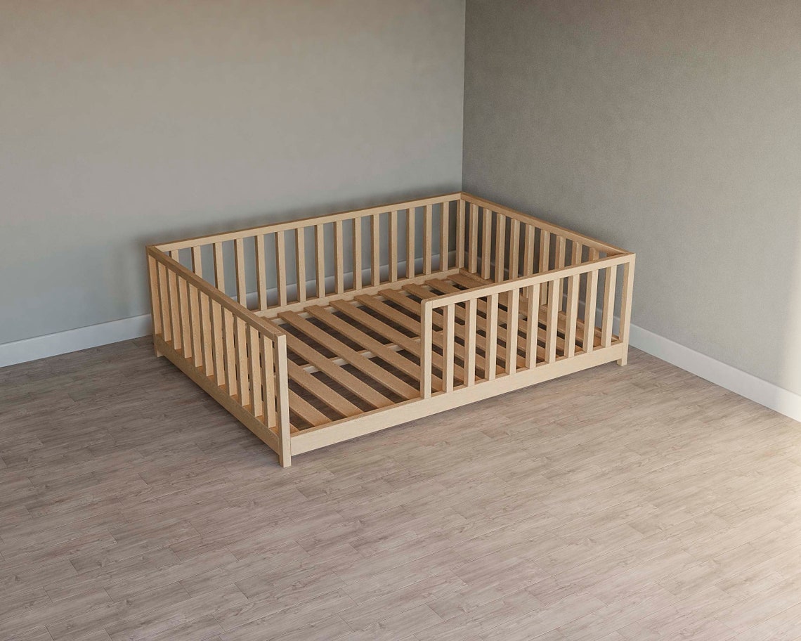 Montessori Floor Bed Plan Queen Size PDF DIY Etsy