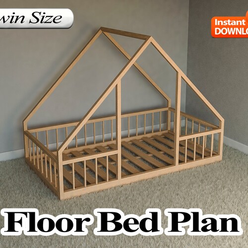 Twin Bed Plan With Storage PDF DIY Etsy
