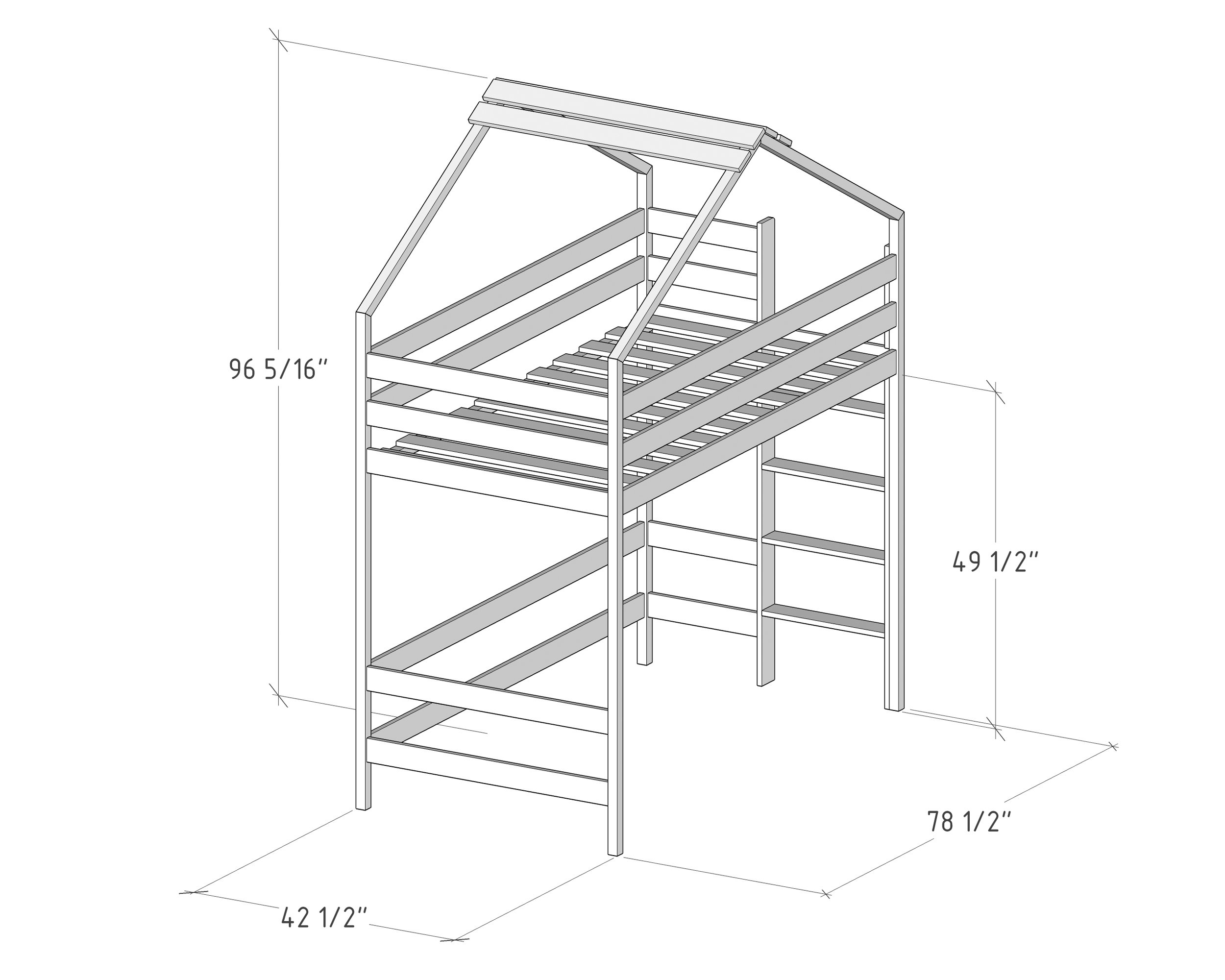 Loft Bed Plan Twin Size PDF DIY - Etsy