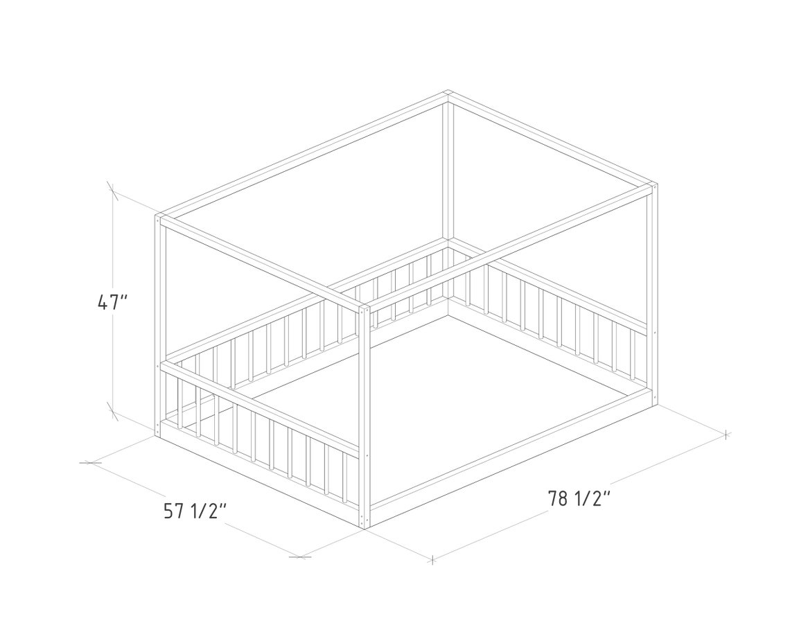 Canopy Floor Bed Plan Full Size PDF DIY Etsy