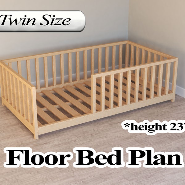 Montessori Boden Bett Plan, Twin Size, PDF, DIY