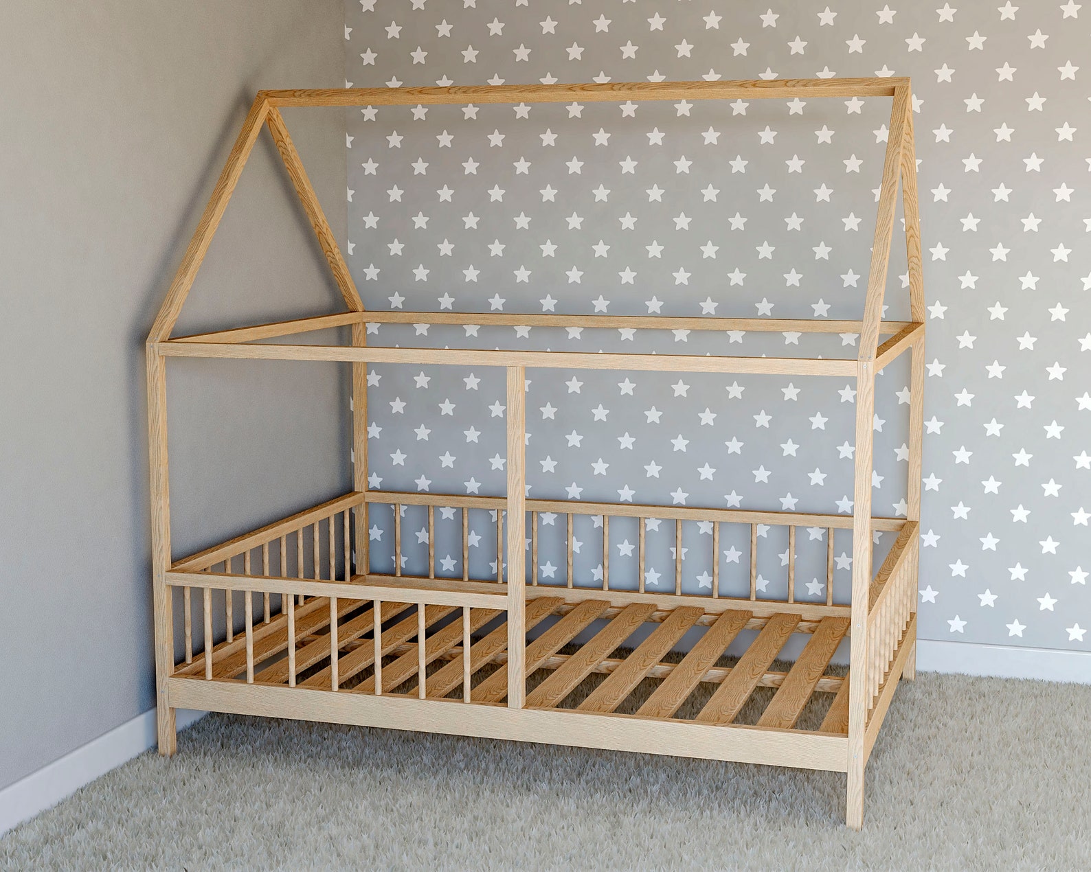 Toddler House Bed Plans Full Size DIY PDF Etsy