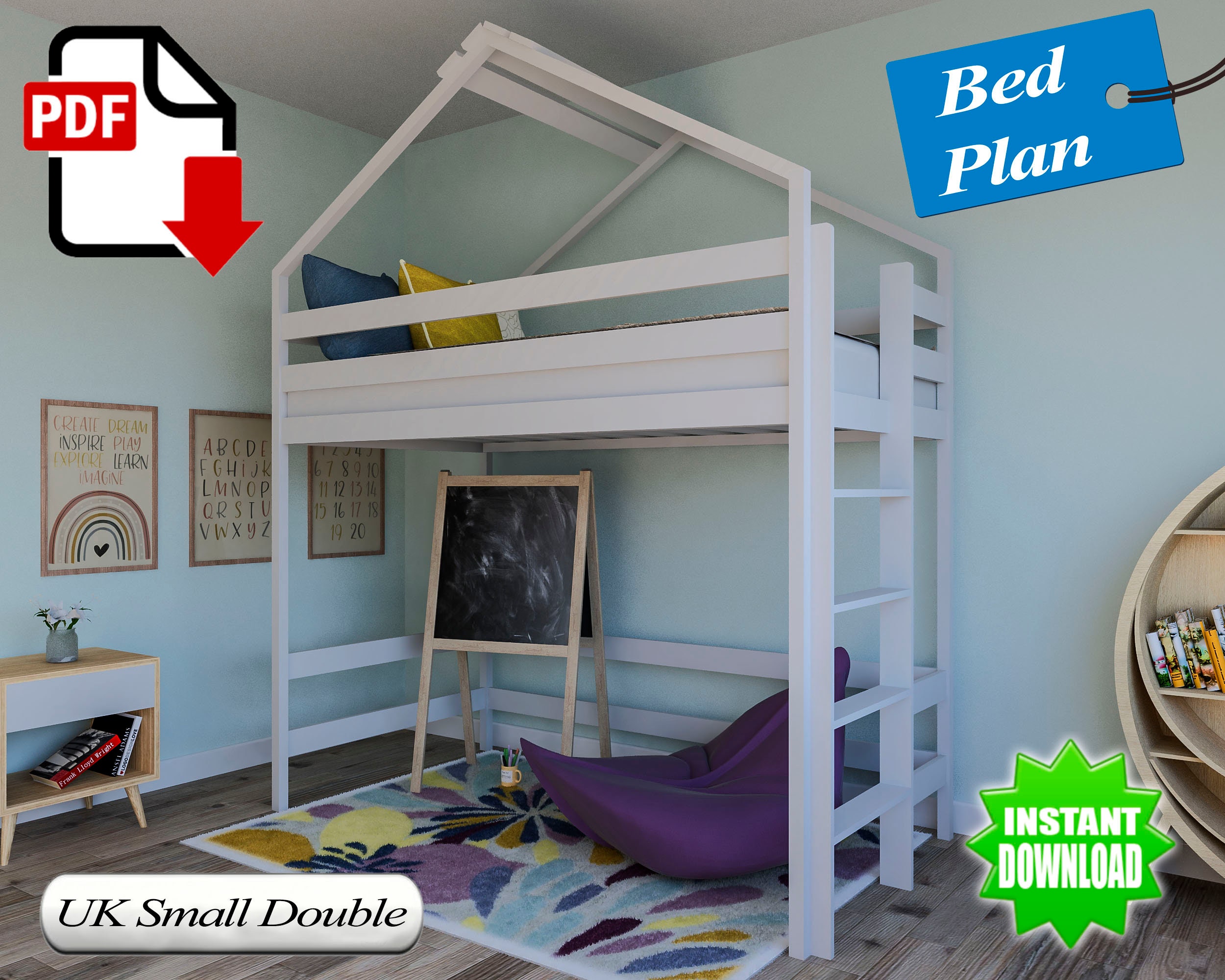 bunk bed with small double