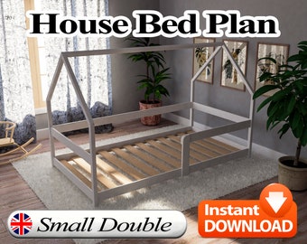 House Bed Plan, Small Double Size, PDF, DIY