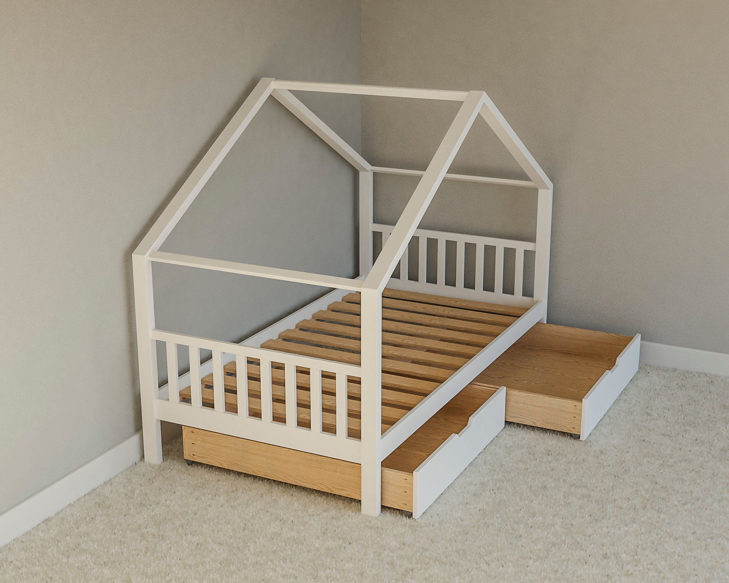 Twin Bed Plan With Storage PDF DIY Etsy
