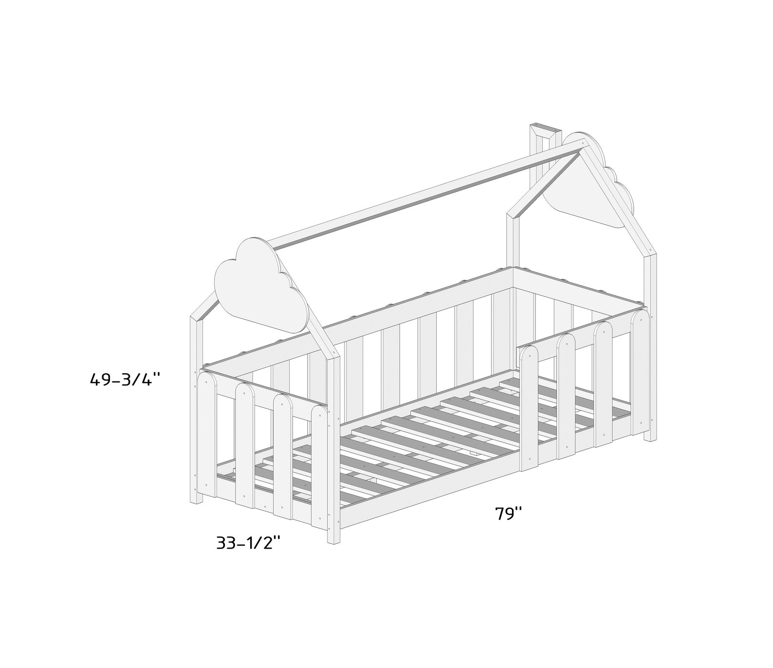Montessori Bed Plans Narrow Twin Mattress DIY PDF Wooden Etsy