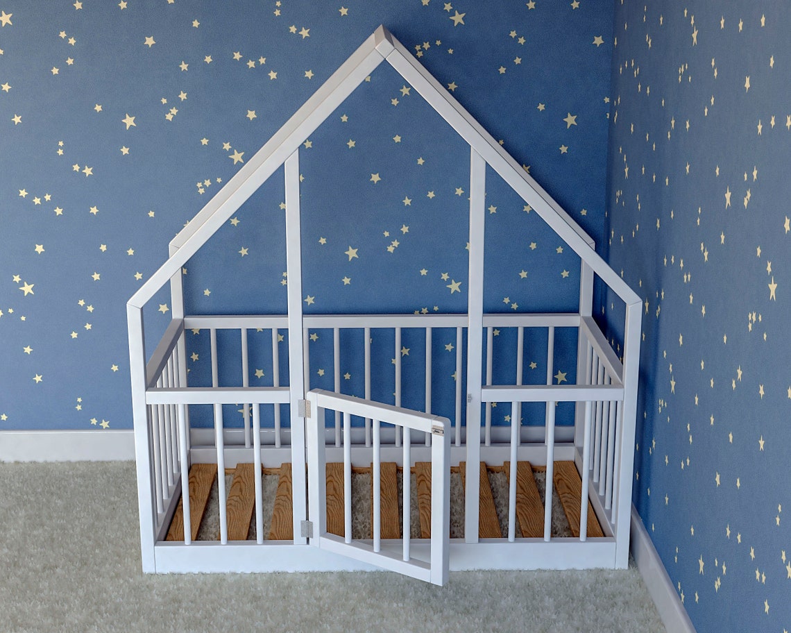 Montessori Floor Bed Plan Crib Size PDF DIY Etsy