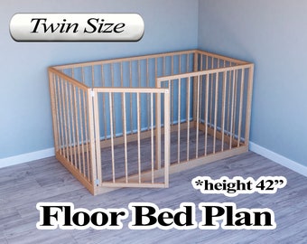 Montessori Floor Bed Plan, Twin Size, PDF, DIY