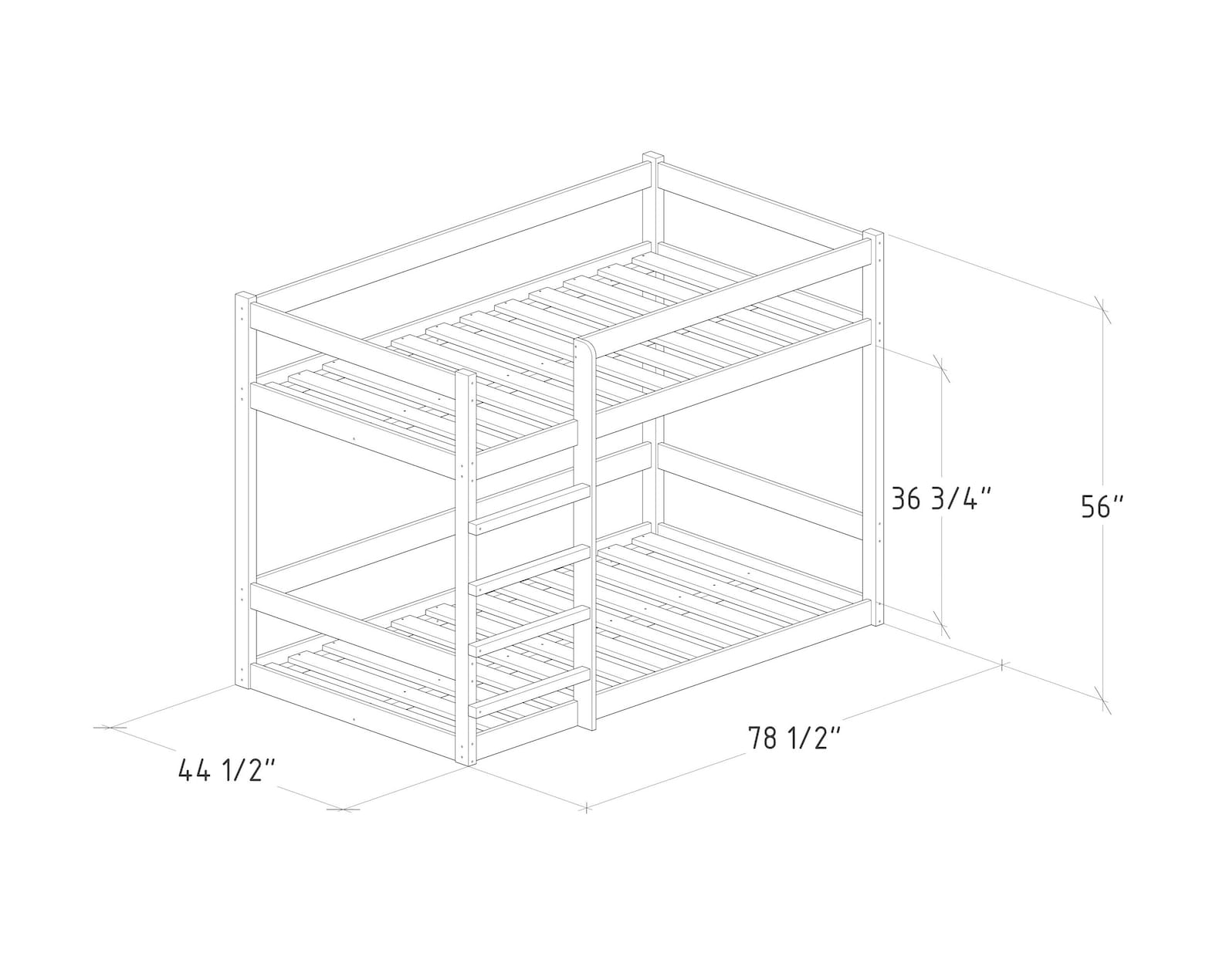 Bunk Bed Plan, Twin Size, PDF, DIY Etsy