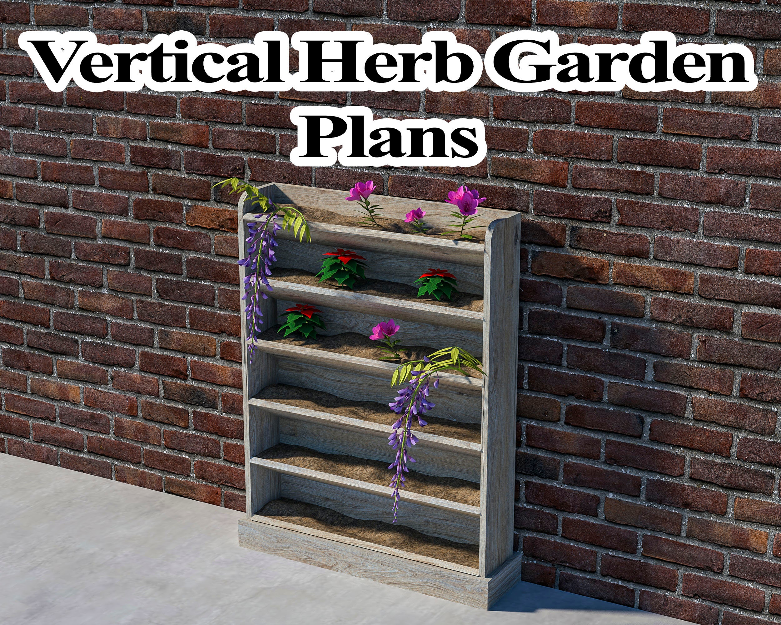 Vertical Planter Box Plans PDF DIY Etsy UK