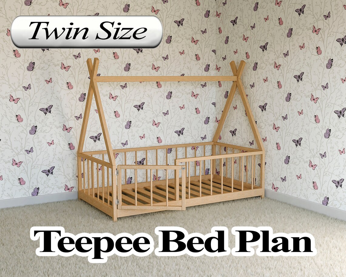 Montessori Floor Bed Plan Twin Size PDF DIY Etsy