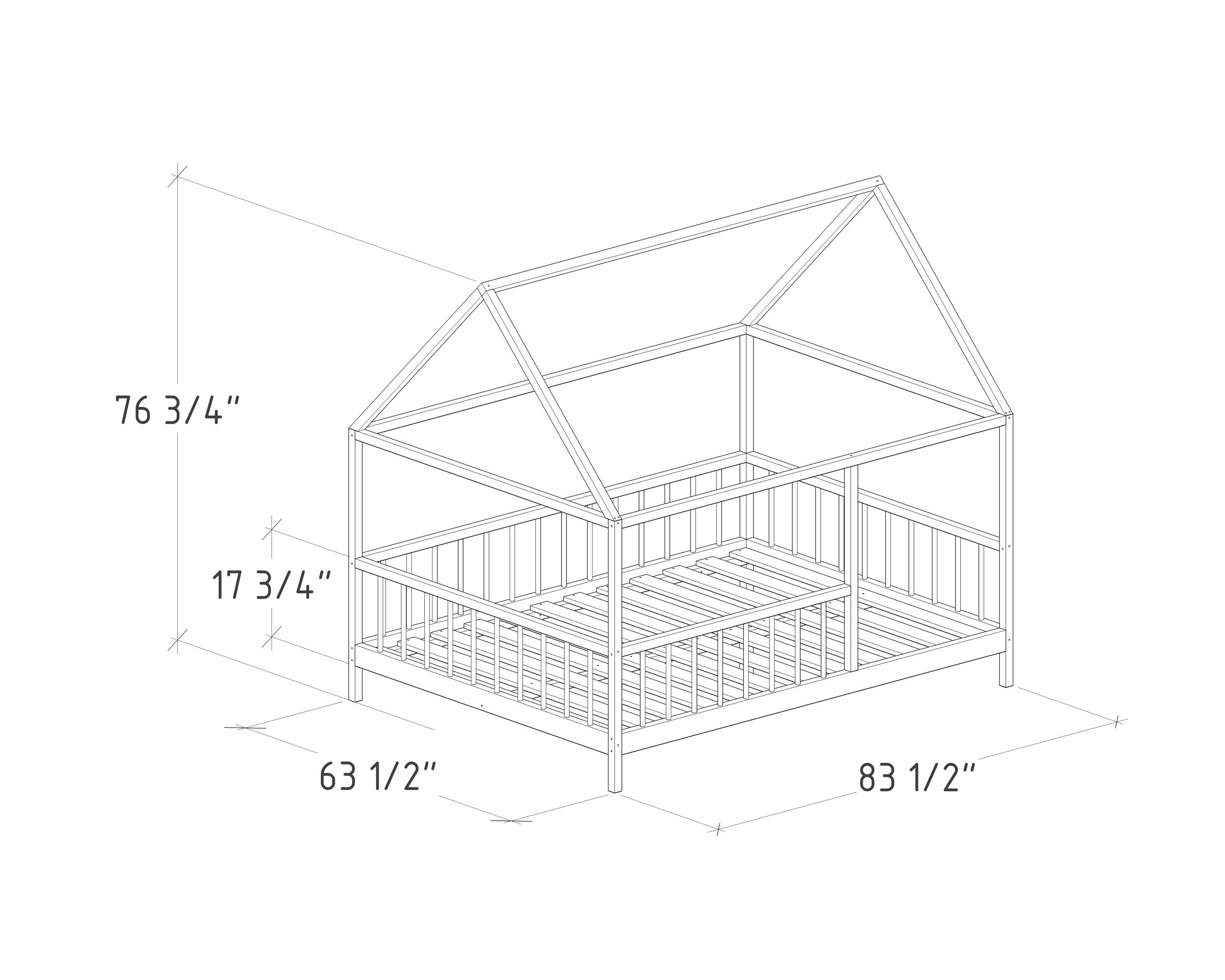Toddler House Bed Plans Queen Size DIY PDF Etsy
