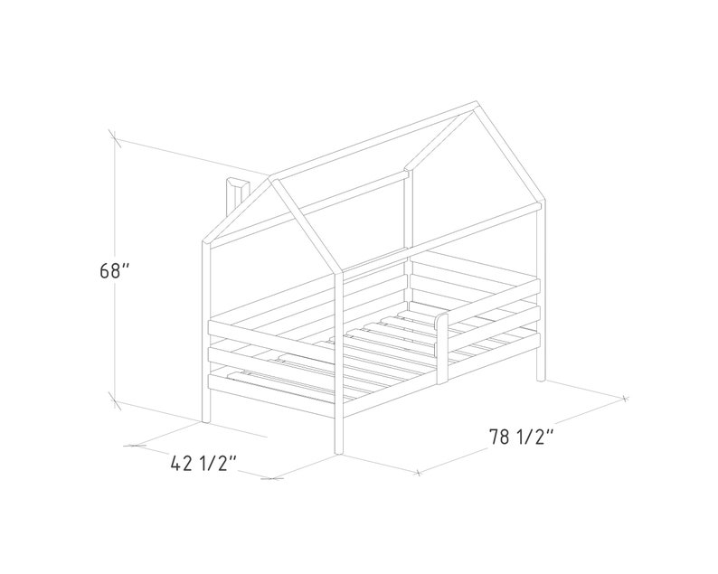 House Bed Plan, Twin Size, PDF, DIY image 5