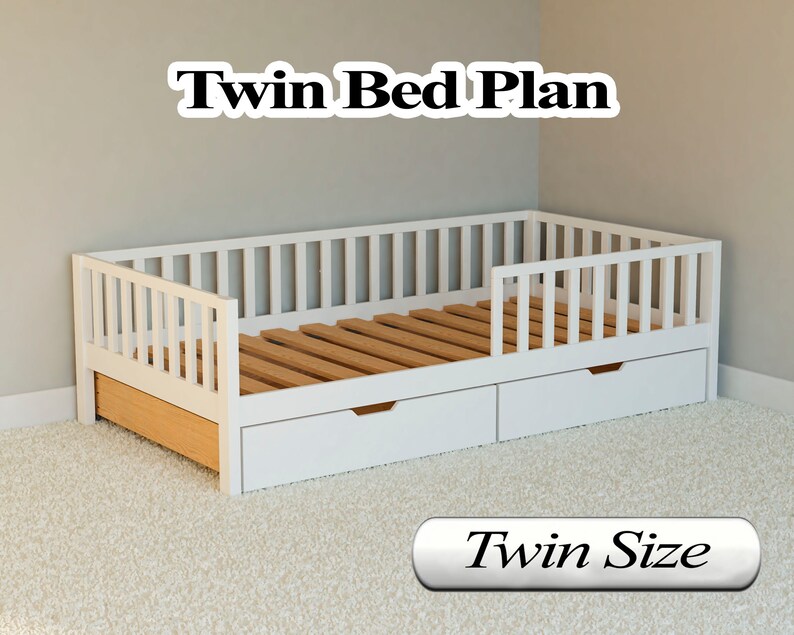 Twin Bed Plan PDF DIY Etsy