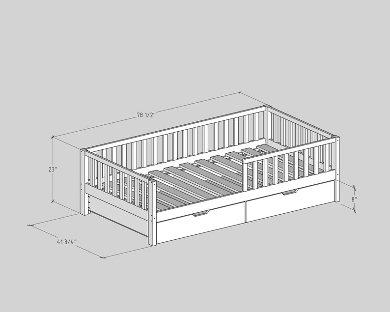 Twin Bed Plan PDF DIY Etsy