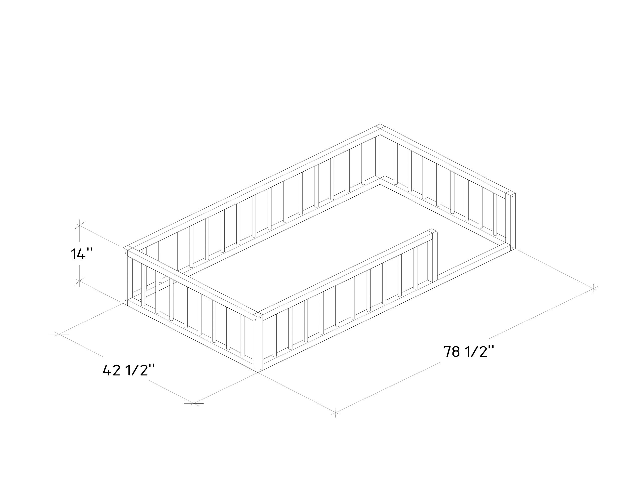 Montessori Floor Bed Plan Twin Size PDF DIY Etsy
