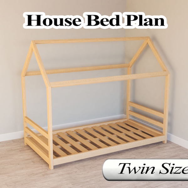 Twin House Bed Etsy