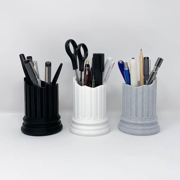 ROMAN COLUMN PENHOLDER, Office Pen Holder Set Of 3 Pen Holder Pencil Vase, Column Penholder, Pencil Cup, Pen Cup, Pen Cup Holder