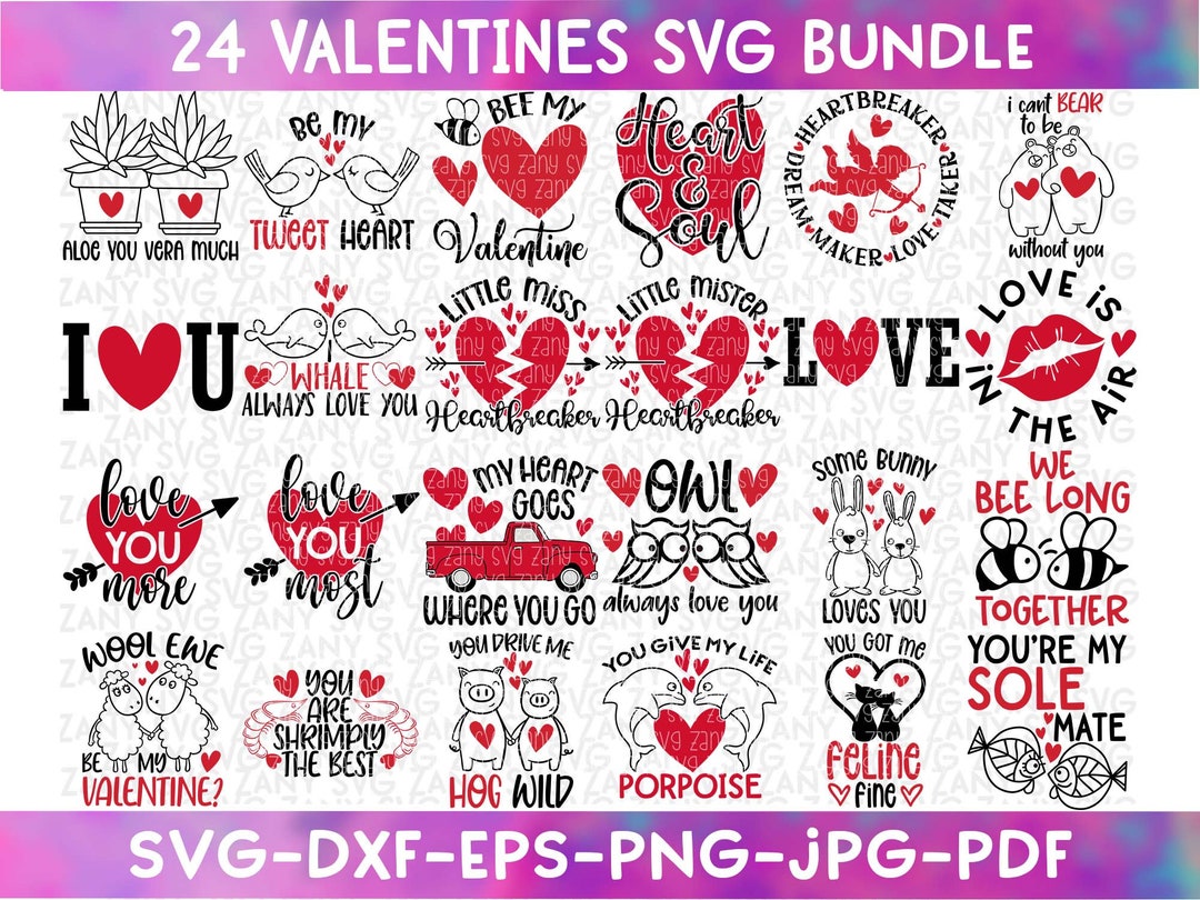 Valentine Svg Bundle Valentine Svg Files for Cricut Valentine Shirt Svg ...