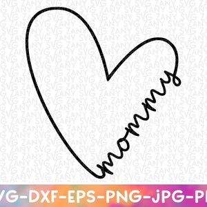 Heart Mommy Svg Dateien für Cricut Muttertag Svg Valentinstag Svg Mommy and me Svg Mom Life Svg Mommy Daughter Mommy Son Best Mom Svg Png