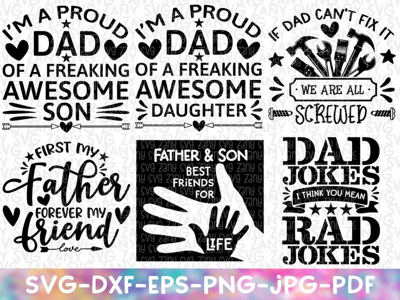 Dad Svg Bundle Fathers Day Svg Bundle Dad Png Dads Shirt Dads Mug Funny ...