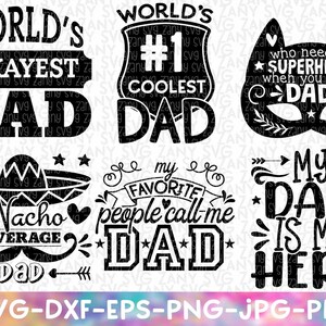 Dad Svg Bundle Fathers Day Svg Bundle Dad Png Dads Shirt Dads Mug Funny ...