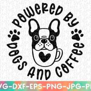 Desarrollado por perros y amantes del café Svg Archivo para Cricut Paw Print svg perro mamá svg perro svg mascota svg amante del perro svg perro loco dama svg fur mom svg