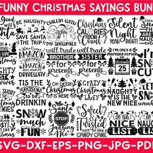 Lustige Weihnachten Svg Bundle Lustige Weihnachtsshirts Svg für Cricut Lustige Weihnachten Png Lustige Weihnachtsschilder Svg Weihnachtsschmuck Svg Santa