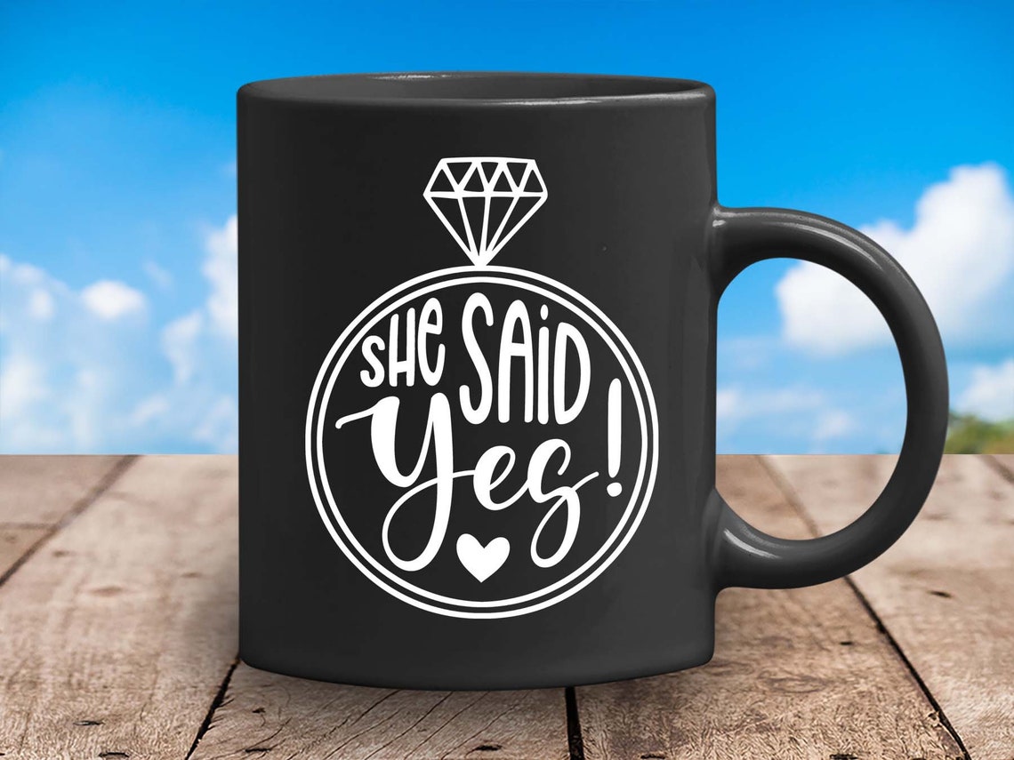 She Said Yes Svg Files for Cricut Engagement Svg Engagement | Etsy