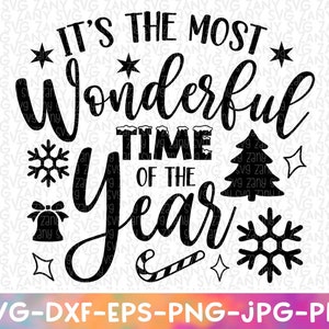 Het is de mooiste tijd van het jaar Svg Bestand voor Cricut Meest Prachtige Tijd van het Jaar Png Kerst Svg Ornament Kerstdecoratie