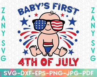 Babys First 4th of July Svg File for Cricut First 4th of July Onesie Svg Svg First 4th of July Outfit Boy Svg First 4th of July Girl Svg Png