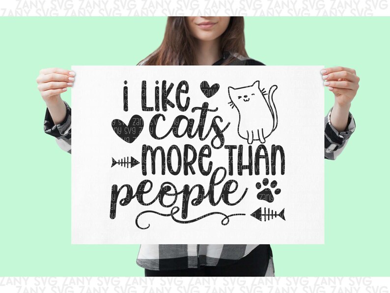 I Like Cats More Than People Svg Cute Cat Svg Files for Cricut Svg ...