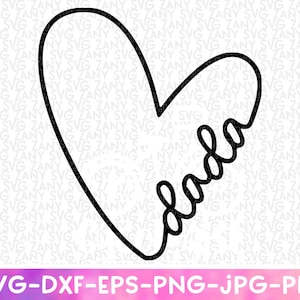 I Heart Dada Svg File For Cricut I Love Daddy Svg Matching Family Shirt Svg New Dad Gift Happy Fathers Day Svg Daddy Shirt Father Day Onesie