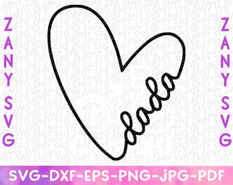 I Heart Dada Svg File For Cricut I Love Daddy Svg Matching Family Shirt Svg New Dad Gift Happy Fathers Day Svg Daddy Shirt Father Day Onesie