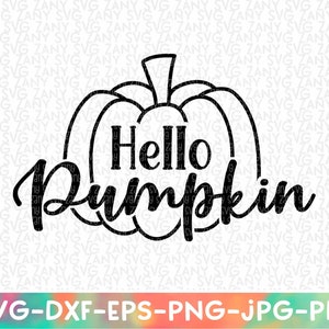 Hola calabaza svg otoño calabaza svg otoño svg camisa de otoño svg regalo de acción de gracias Halloween svg archivo para cricut hola otoño SVG calabaza cortar archivo