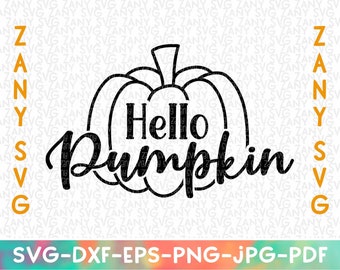 Hello Pumpkin Svg Fall Pumpkin Svg Autumn Svg Fall Shirt Svg Thanksgiving Gift Halloween Svg File for Cricut Hello Fall SVG Pumpkin Cut File